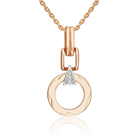 Подвеска из комбинированного золота с бриллиантами 03-3362-00-101-1111