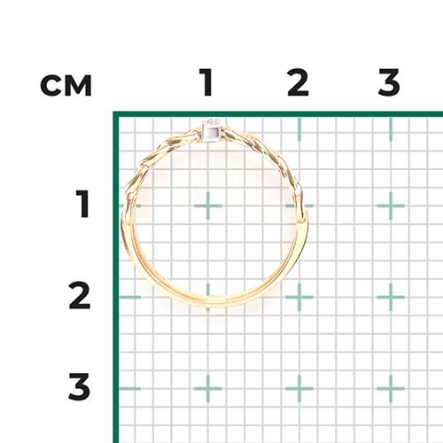Кольцо «Стильная фантазия» из комбинированного золота с натуральными топазами white 01-5502-00-201-1121