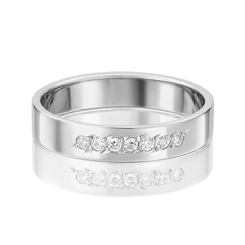 Обручальное кольцо из белого золота с фианитами 01-3492-00-401-1120-18