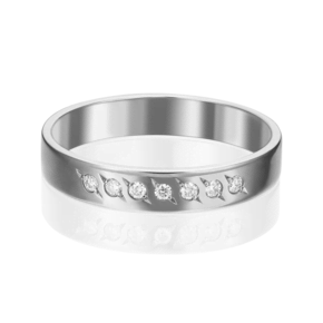 Обручальное кольцо из белого золота с бриллиантами 01-1142-00-101-1120-30