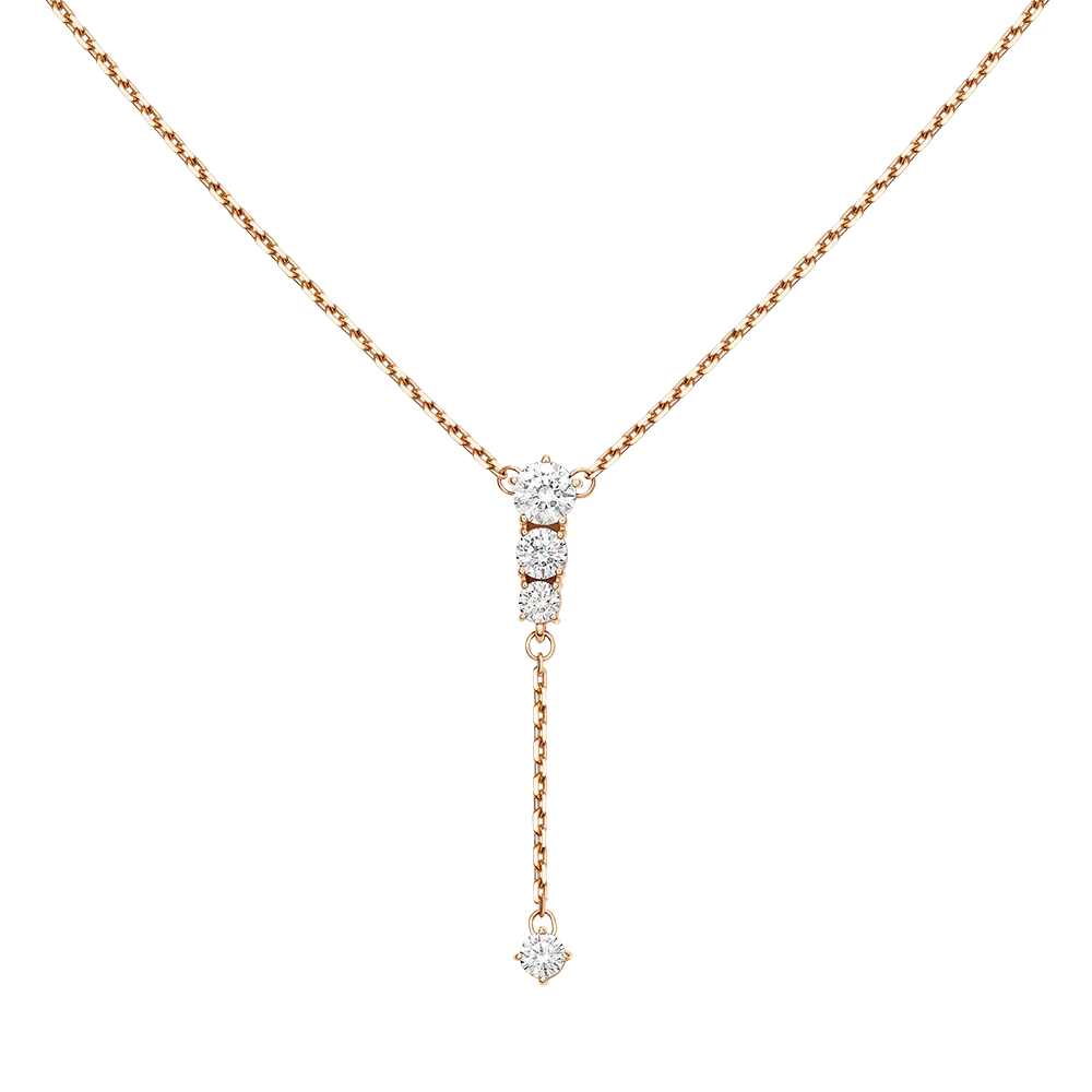 Колье из красного золота с фианитами 07-0291-00-401-1110