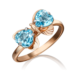 Кольцо «Бабочка» из красного золота с топазами 01-5231-00-201-1110-57