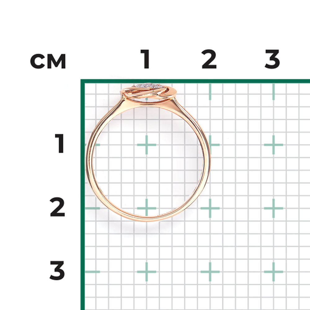 Кольцо из красного золота с бриллиантами 01-5541-00-101-1110-30
