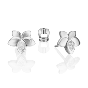 Серьги-пусеты из белого золота с бриллиантами 02-5018-00-101-1120