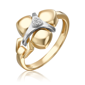 Кольцо из комбинированного золота с бриллиантами 01-5601-00-101-1121