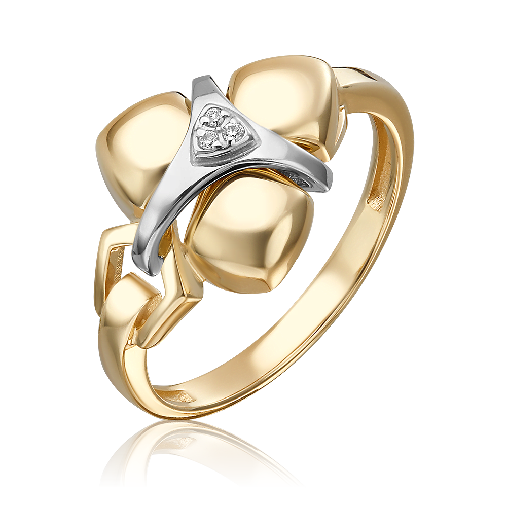 Кольцо из комбинированного золота с бриллиантами 01-5601-00-101-1121