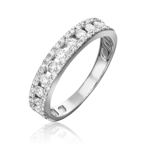 Кольцо из белого золота с фианитами 01-4594-00-501-1120-38