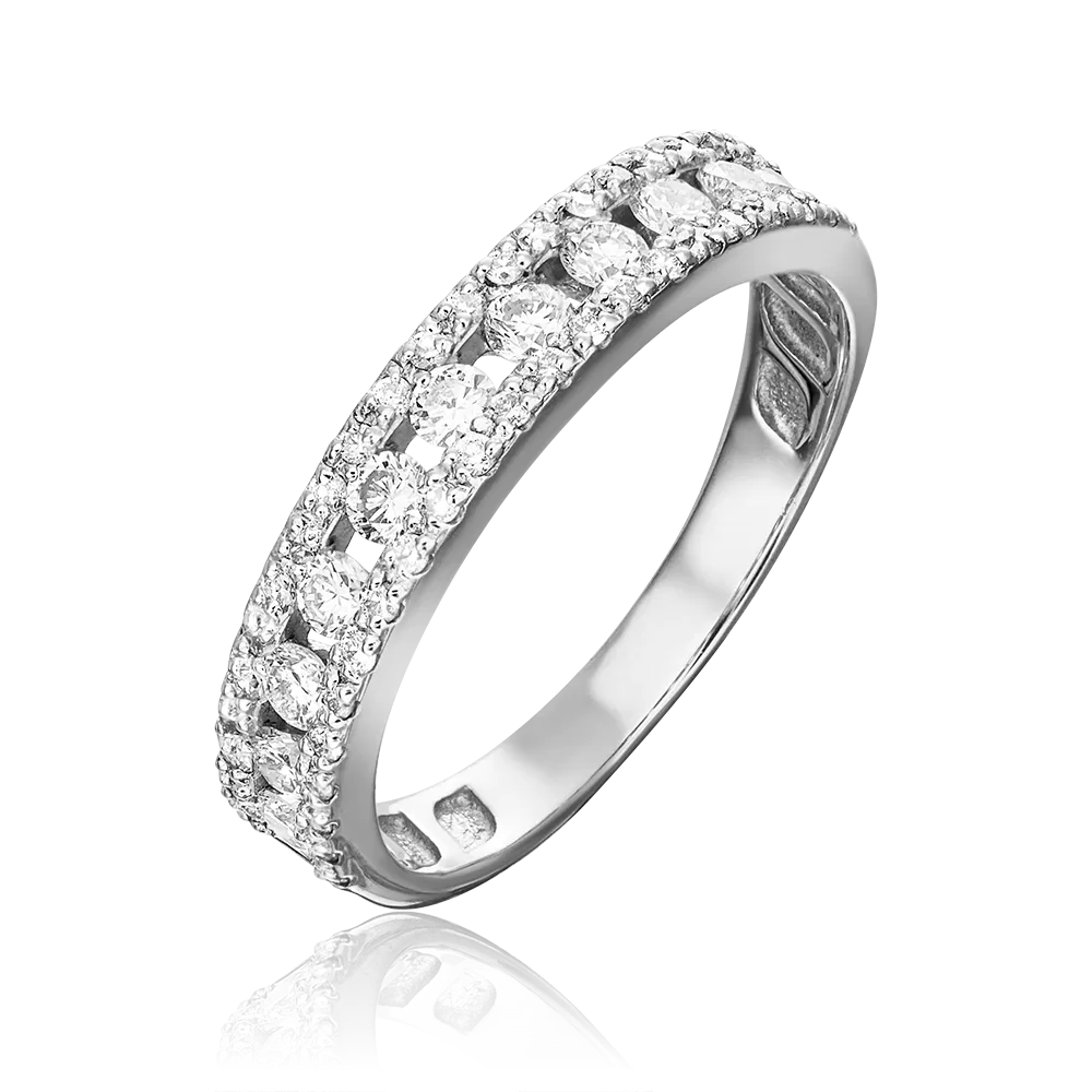 Кольцо из белого золота с фианитами 01-4594-00-501-1120-38