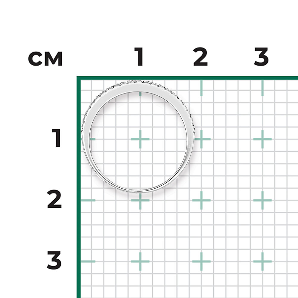 Кольцо из белого золота с фианитами 01-4594-00-501-1120-38