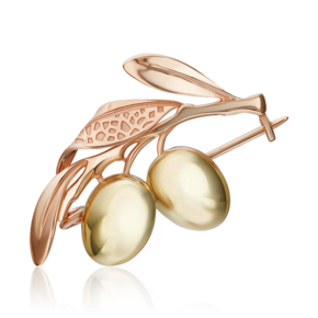 Брошь «Оливки» из комбинированного золота 04-0189-00-000-1113-42