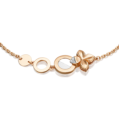 Браслет из комбинированного золота с бриллиантами 05-0728-00-101-1111