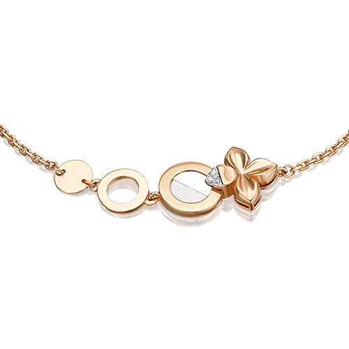 Браслет из комбинированного золота с бриллиантами 05-0728-00-101-1111