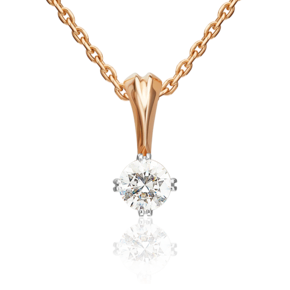 Подвеска из комбинированного золота с фианитом 03-0182-00-501-1111-38