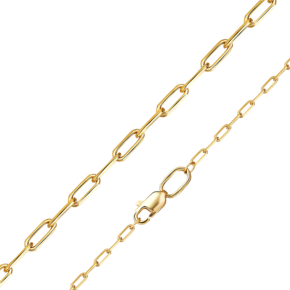 Цепь из лимонного золота с алмазной гранью (плетение «Якорное удлинённое») 21-4113-040-1130-17