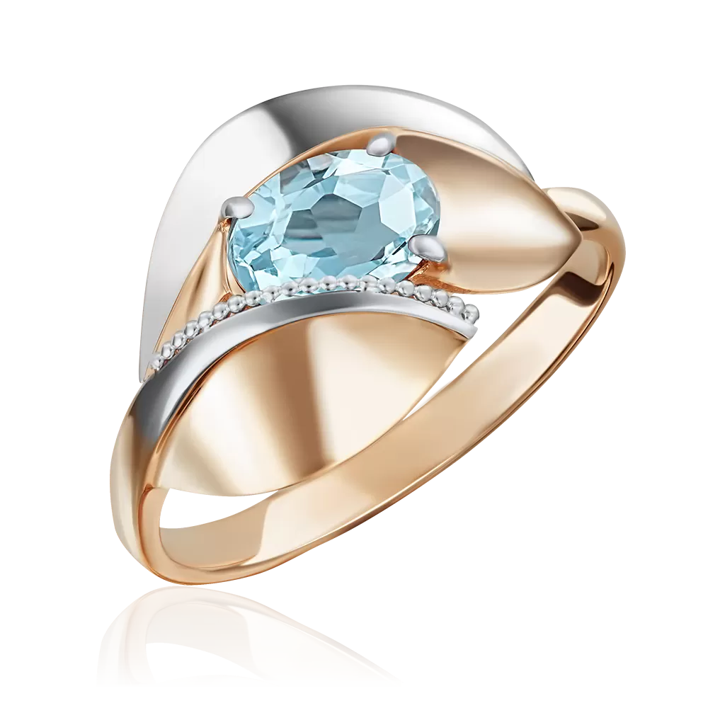 Кольцо из комбинированного золота с топазом 01-5081-00-201-1111-46