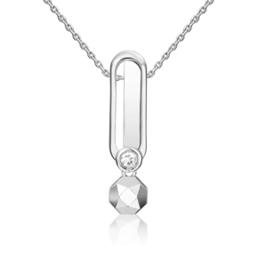 Подвеска из белого золота с натуральным топазом white 03-3383-00-201-1120