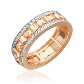 Кольцо из красного золота с бриллиантами 01-5924-00-101-1110