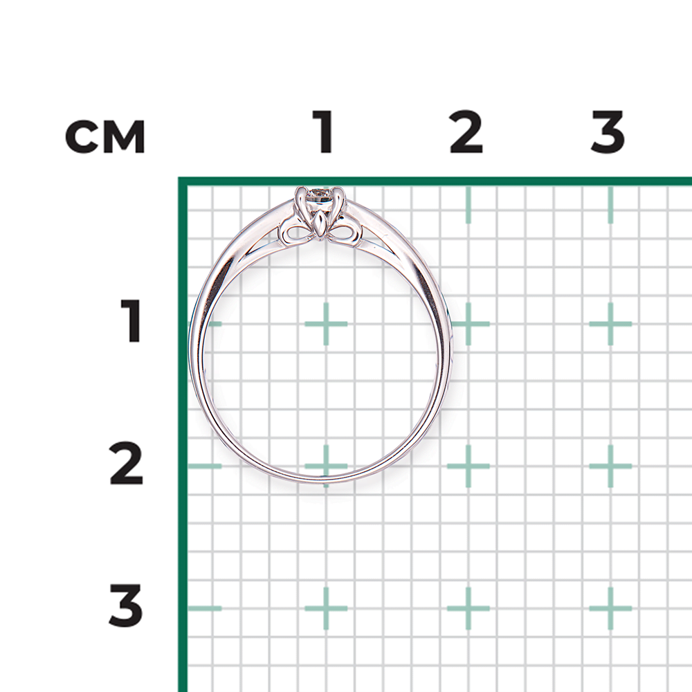 Помолвочное кольцо из белого золота с бриллиантом 01-1594-00-101-1120-30