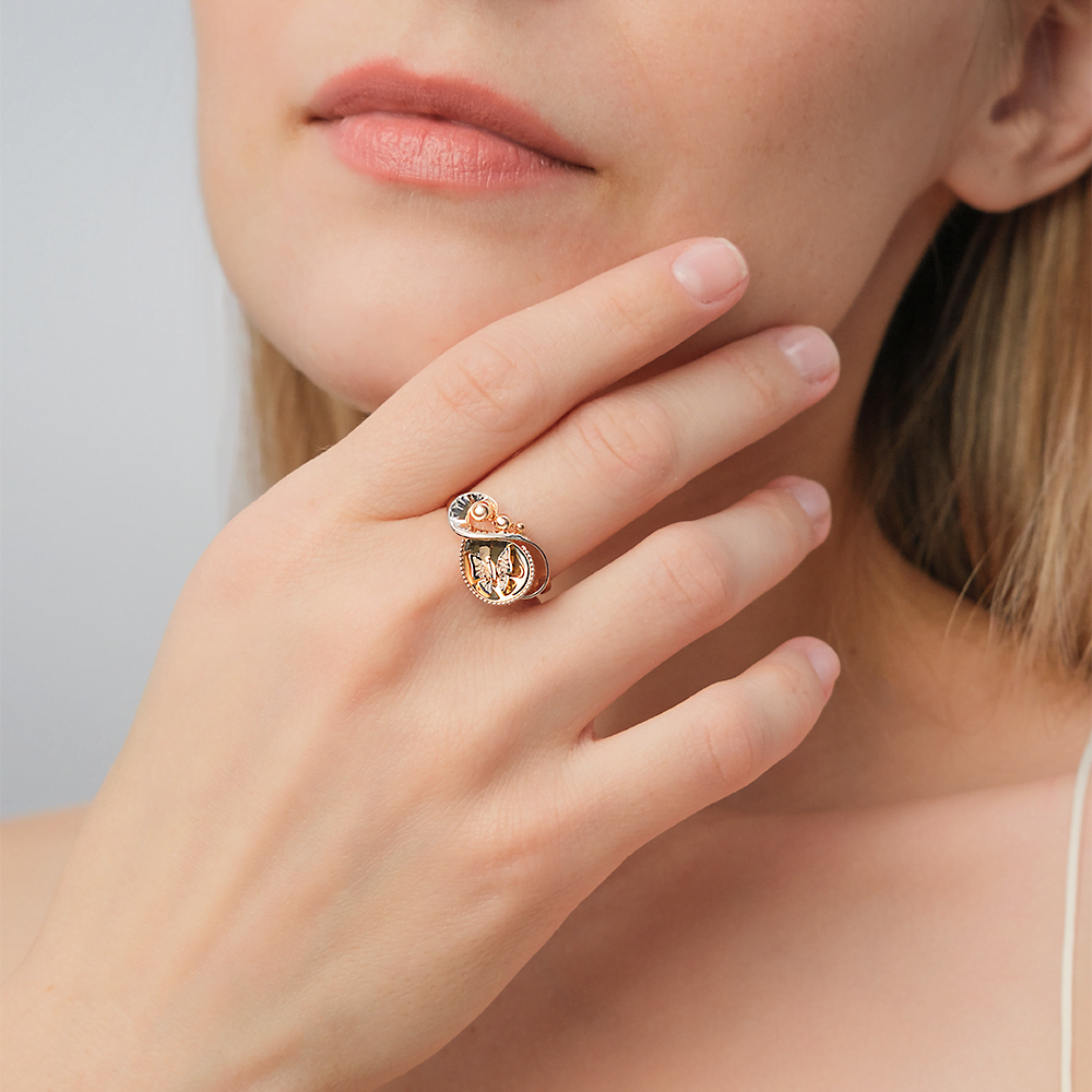 Кольцо «Навстречу солнцу» из красного золота 01-5056-00-000-1110-48