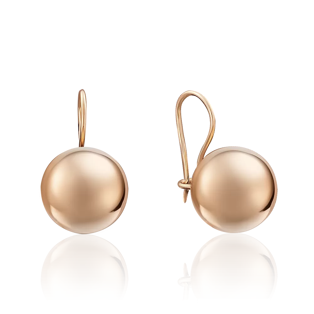 Серьги с французским замком из красного золота 02-3558-00-000-1110-01