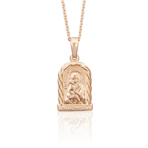 Иконка «Божия Матерь Владимирская» из красного золота 03-2397-00-000-1110-42