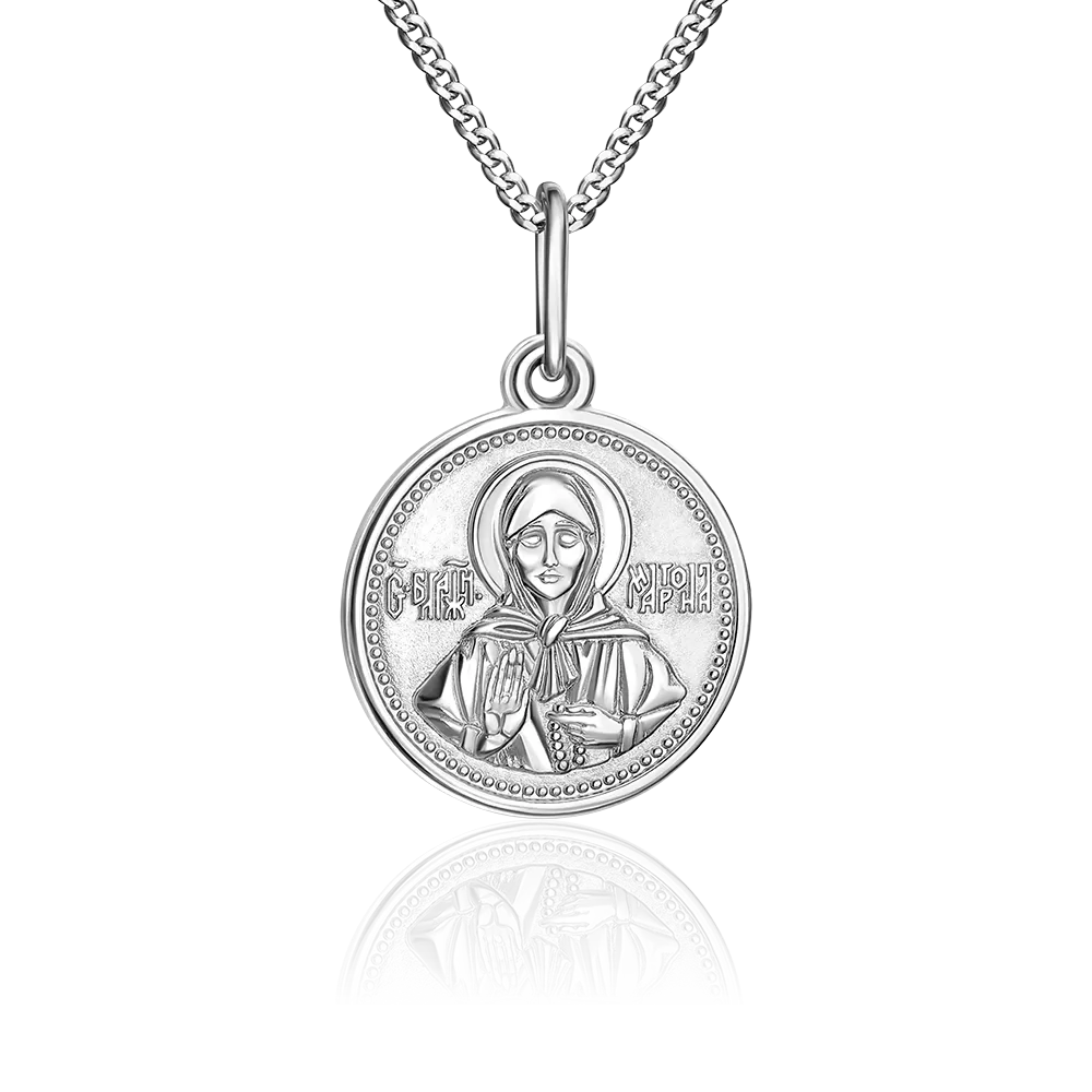 Комплект (иконка на цепи) «Святая Матрона Московская» из серебра 15-0021-00-000-0200
