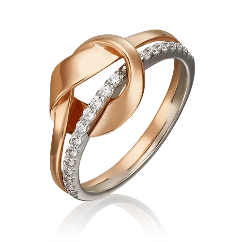 Кольцо из комбинированного золота с фианитами 01-5442-00-401-1111-23