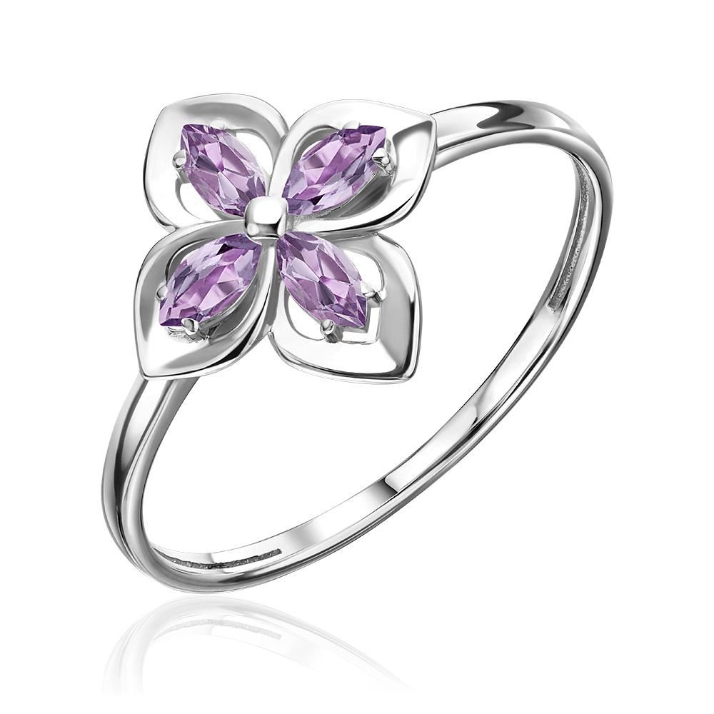 Кольцо из серебра с аметистами 01-5948-00-203-0200