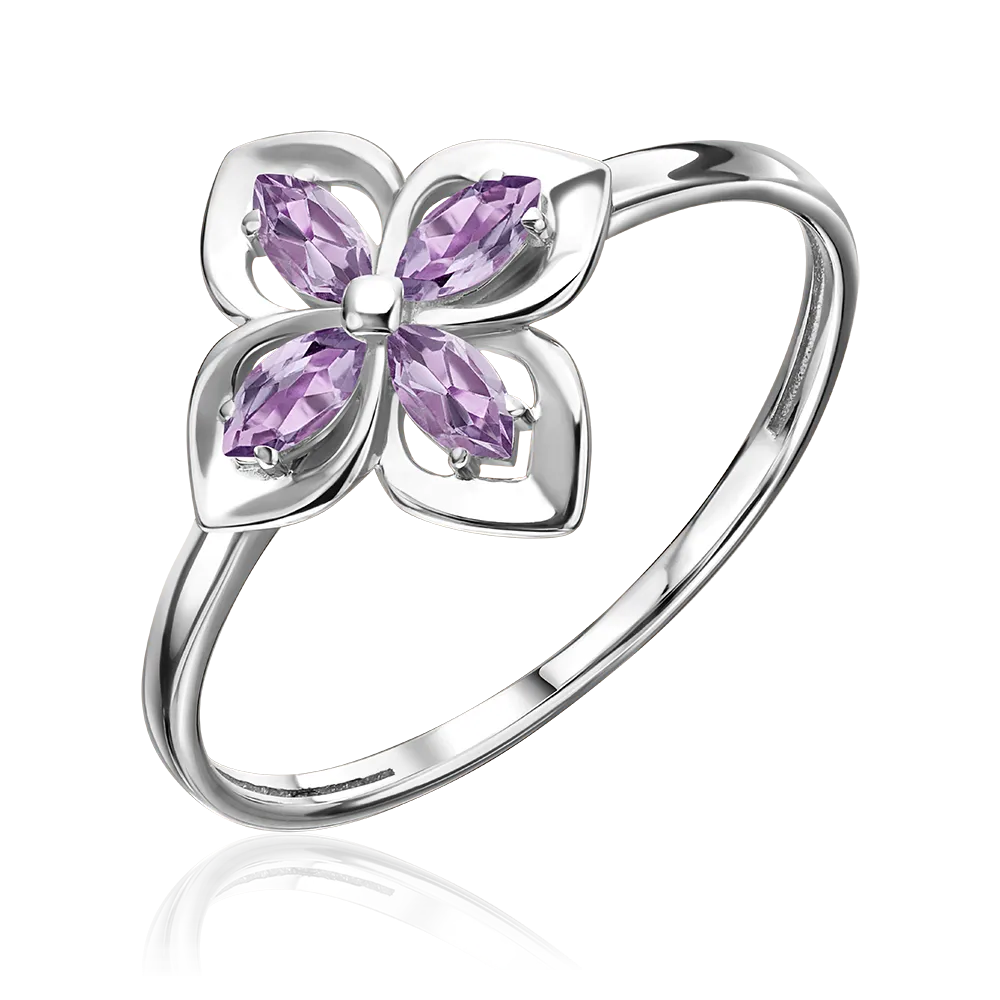 Кольцо из серебра с аметистами 01-5948-00-203-0200