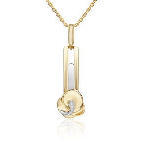 Подвеска из комбинированного золота с бриллиантами 03-3368-00-101-1121