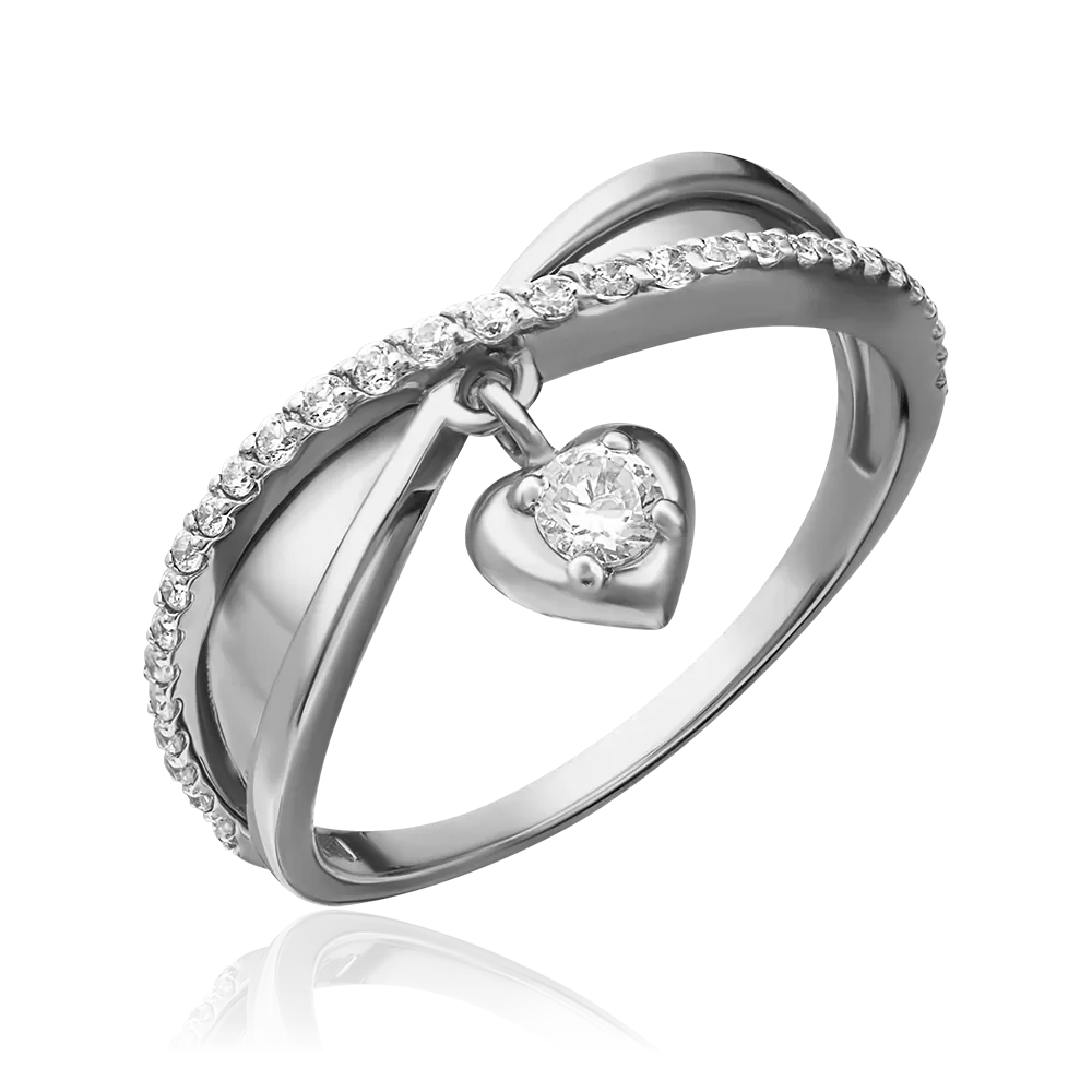 Кольцо из белого золота с фианитами 01-5276-00-401-1120-24