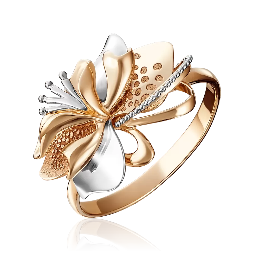 Кольцо «Тигровая лилия» из комбинированного золота 01-5102-00-000-1111-48