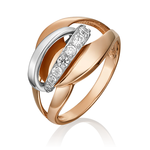 Кольцо из комбинированного золота с фианитами 01-5399-00-401-1111-03