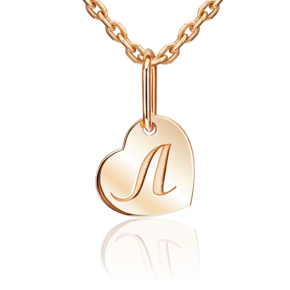 Подвеска «Буква Л» из красного золота 03-3658-Л-000-1110