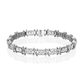 Браслет из белого золота с фианитами 05-0855-00-401-1120