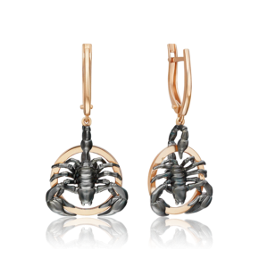 Серьги «Скорпионы» из комбинированного золота 02-5286-00-000-1111