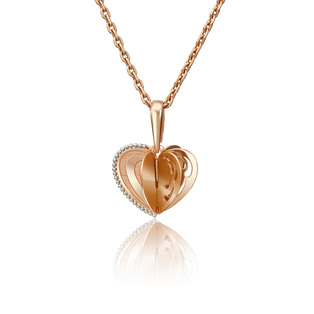 Подвеска «Сердце» из красного золота 03-2846-01-000-1110-48