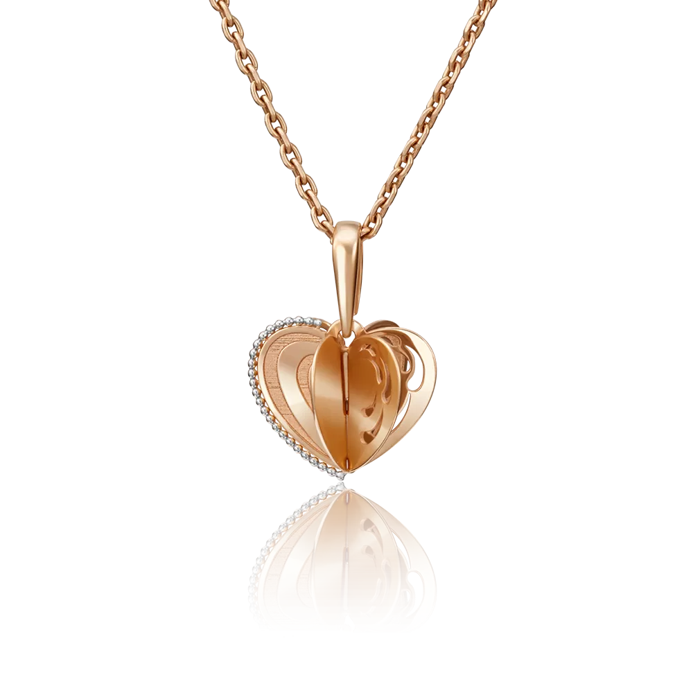 Подвеска «Сердце» из красного золота 03-2846-01-000-1110-48