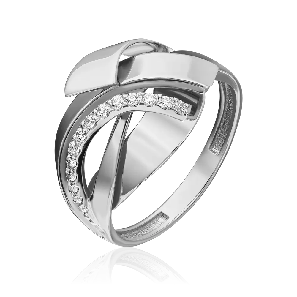 Кольцо из белого золота с фианитами 01-5236-00-401-1120-64