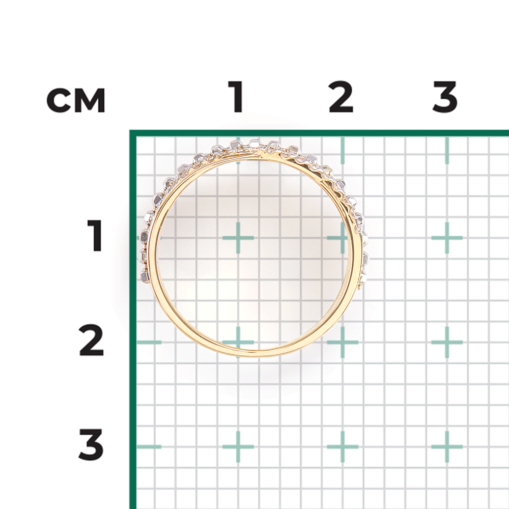 Кольцо из комбинированного золота с фианитами 01-5327-00-401-1121-03