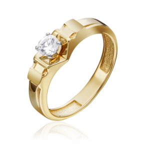 Кольцо из комбинированного золота с фианитом 01-5259-00-401-1121