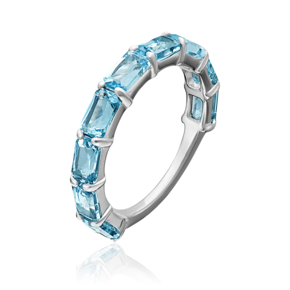 Кольцо из белого золота с топазами 01-5335-00-201-1120-46