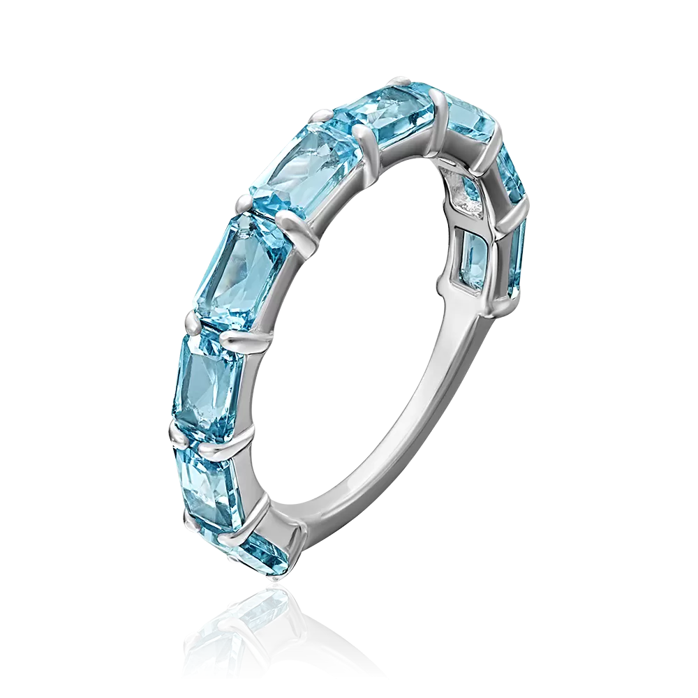 Кольцо из белого золота с топазами 01-5335-00-201-1120-46