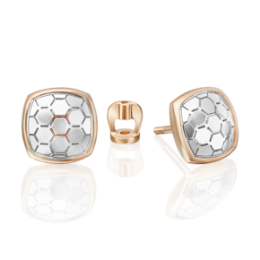 Серьги-пусеты из комбинированного золота 02-5260-00-000-1111