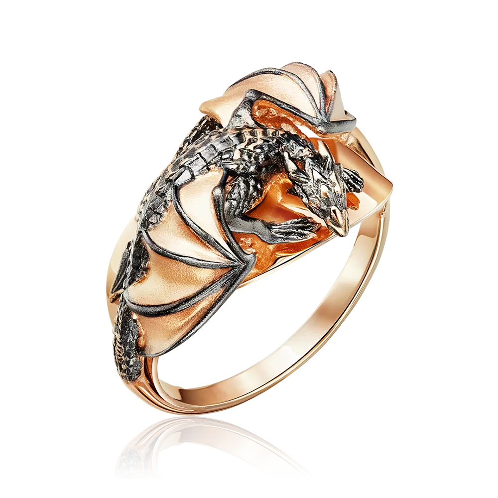 Кольцо «Дракон» из красного золота 01-5277-00-000-1110-65