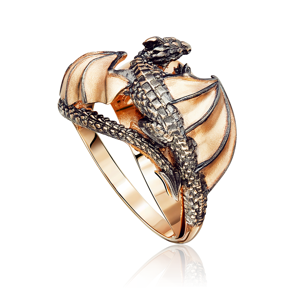 Кольцо «Дракон» из красного золота 01-5277-00-000-1110-65