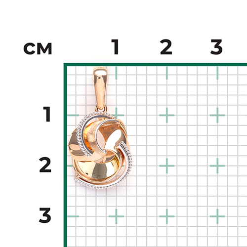 Подвеска из комбинированного золота 03-2870-00-000-1113-48