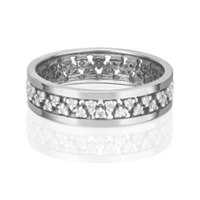 Обручальное кольцо из белого золота с бриллиантами 01-1067-00-101-1120-30
