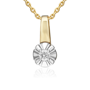 Подвеска из комбинированного золота с бриллиантом 03-3518-00-101-1121