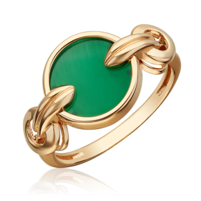 Кольцо из красного золота с агатом 01-5856-00-749-1110